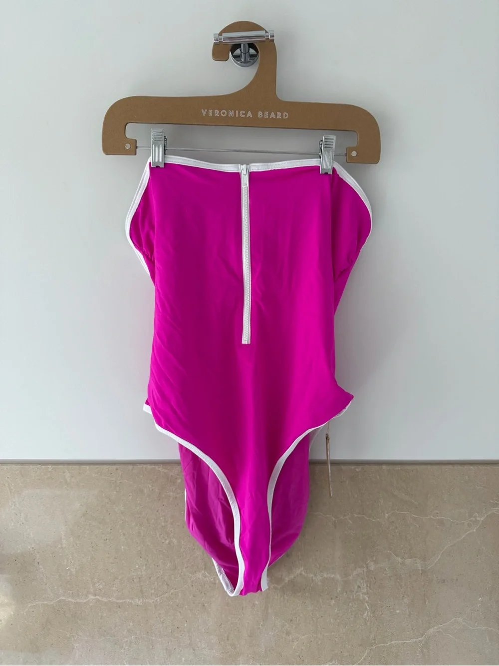 NWT - SKIMS Hot Pink Strapless One-Piece with Front Zip (2X)
